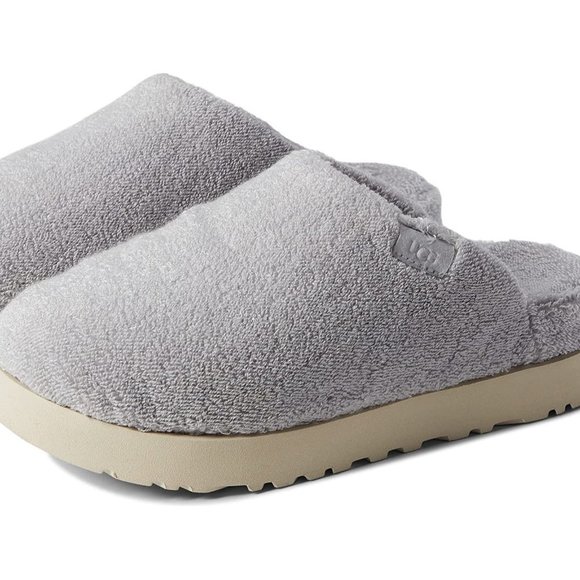 NIB UGG WOMEN'S TERRY SLIP ON SHEARLING LINED SLIPPERS‎ GRAY - Picture 1 of 8